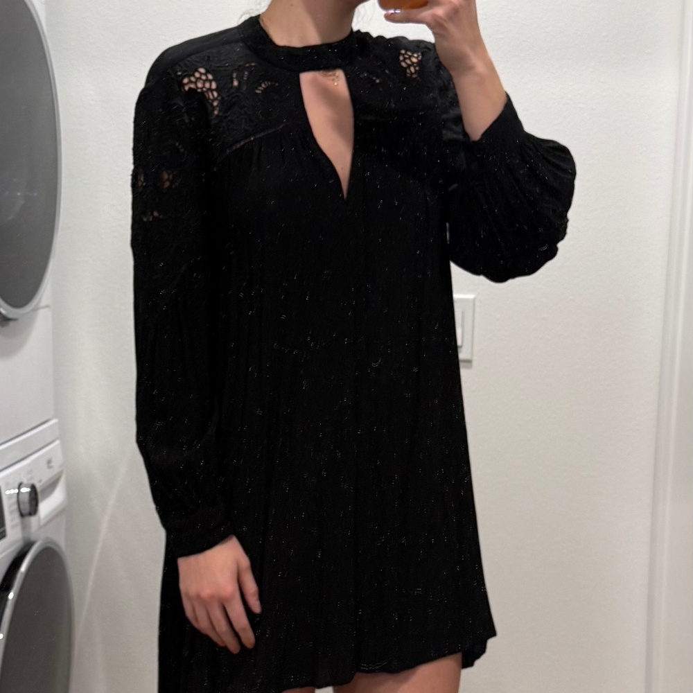 ASTR Mini Black Long Sleeve Dress